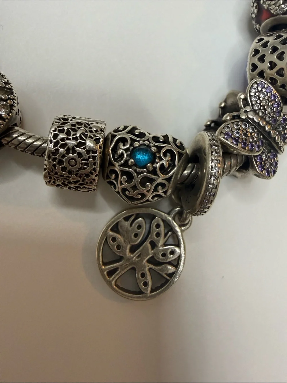 Authentic Pandora Sterling Silver Bracelet with Charm
